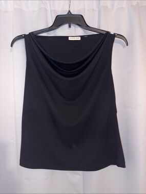 Amanda Smith Black Cowl Neck Sleeveless Camisole